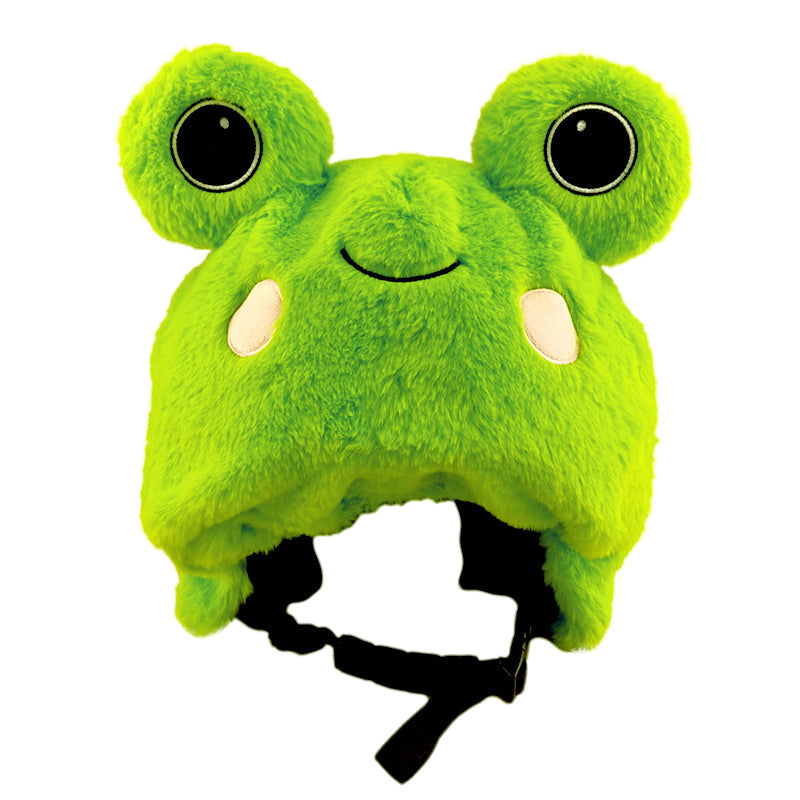 snow cartoon riding hat