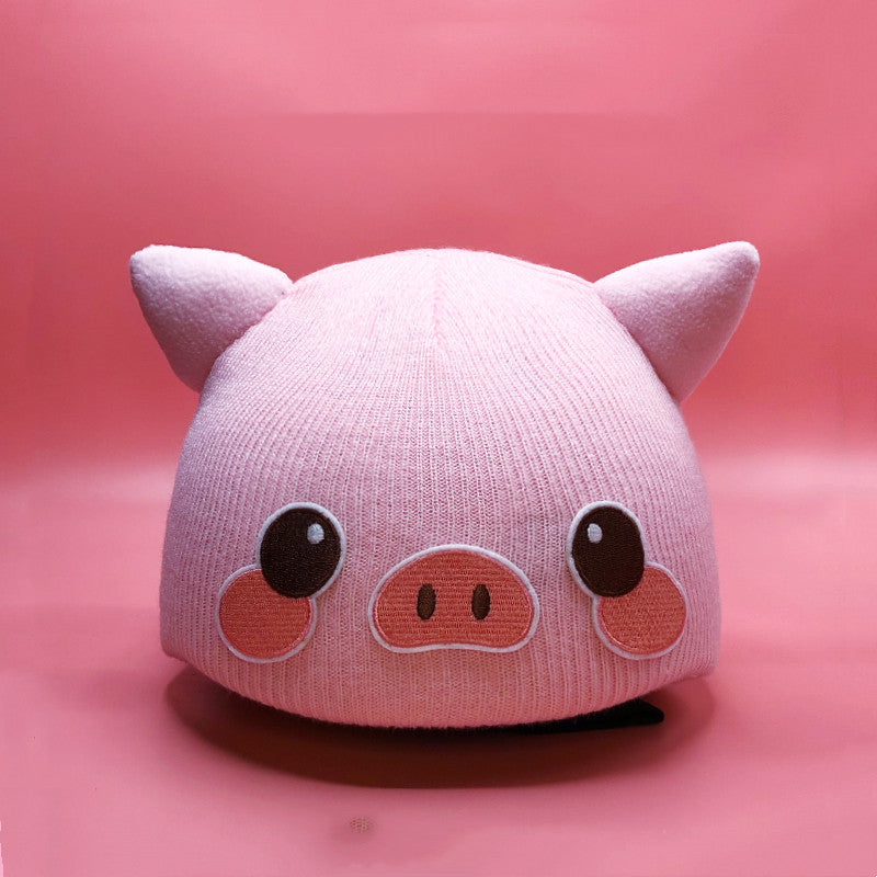 snow cartoon riding hat