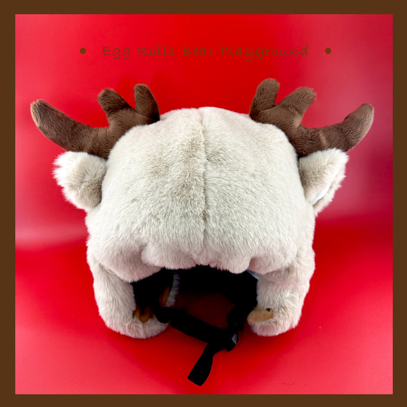 snow cartoon riding hat