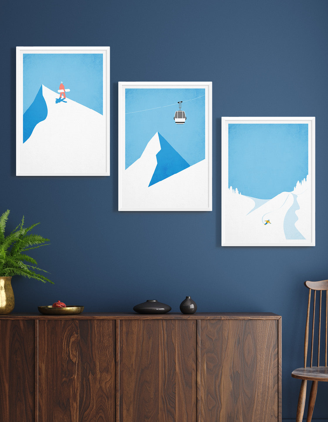 Snowboard gallery wall
